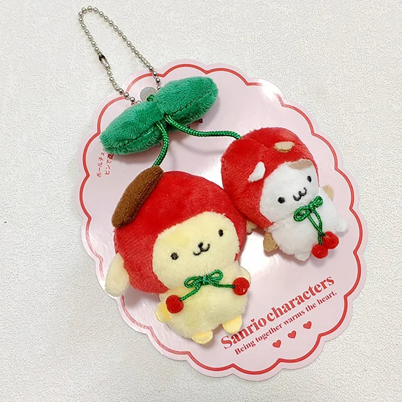 Cherry Sanrio Kawali Kuromi My Sweet Piano Hello Kitty Plush Toy Keychain Brooch Pachacco Backpack Pendant Decoration Girl Gift