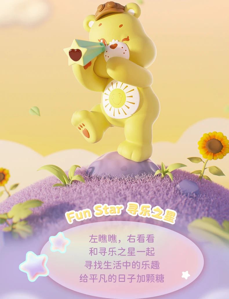 FUNISM Original Genuine CareBears Healing Planet Series Blind Box Figures Model Handmade Desktop Ornament Toy Birthday Gift