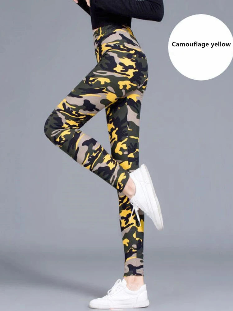 Women Fashion Camouflage Leggings Sexy Print Femme Push Up Pants Casual Camo Sport Workout Fitness Legging