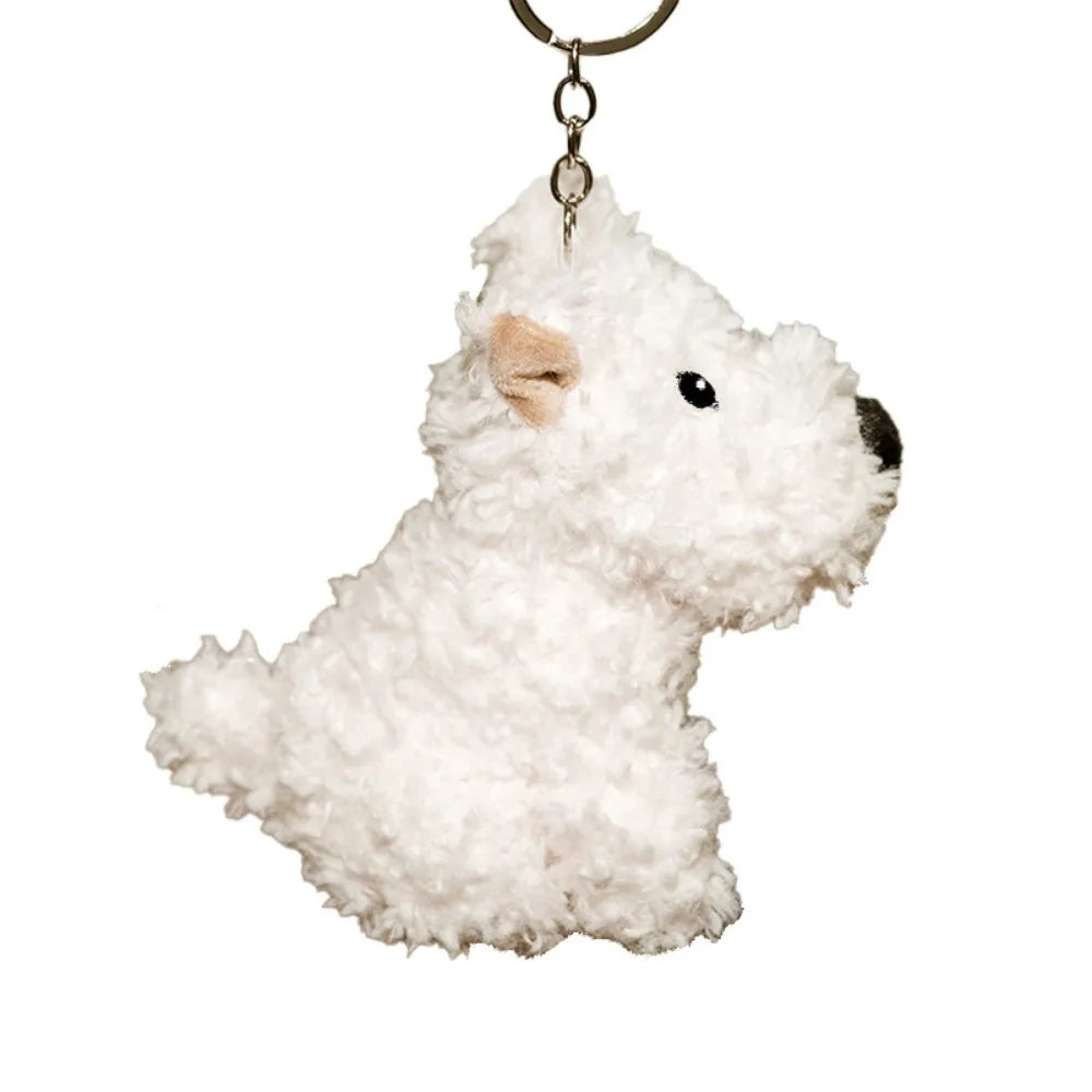 Plush Pendant Cute West Highlands Plush Puppy Doll Cartoon Pendant Doll Keychain Bag Pendant Kids Gifts Kawaii