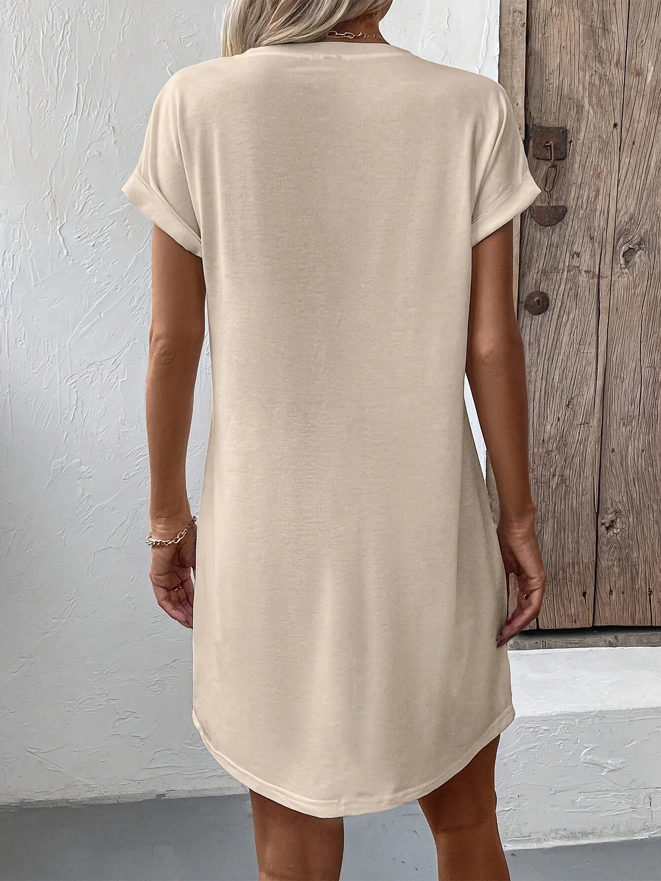 Women's Casual New York Graphic TShirt Dress Short Sleeve Round Neck Loose Fit SpringSummer