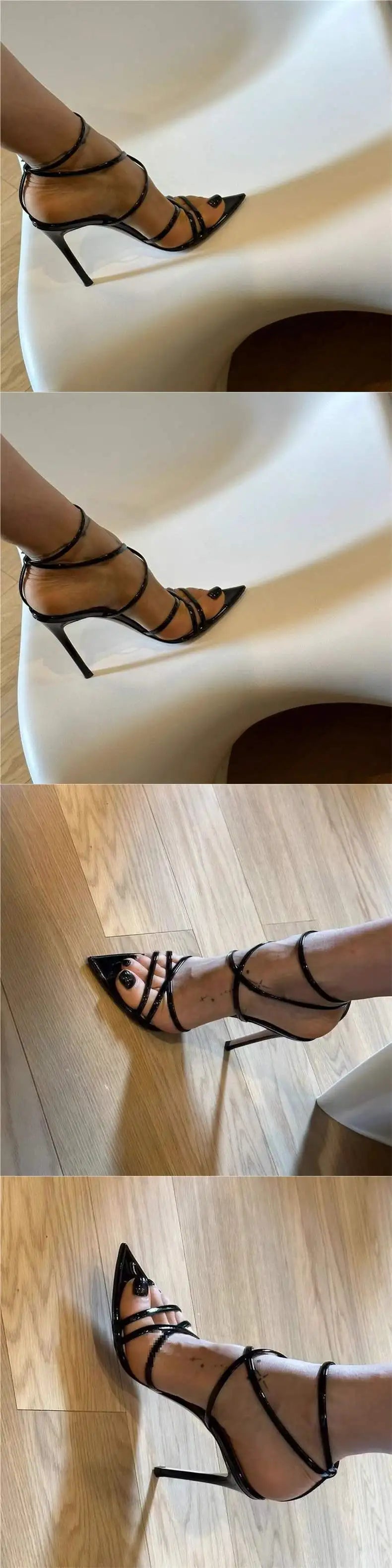 Women's Sandals 2025 new sexy temperament with French stilettos and Roman sandals for women in summer.
