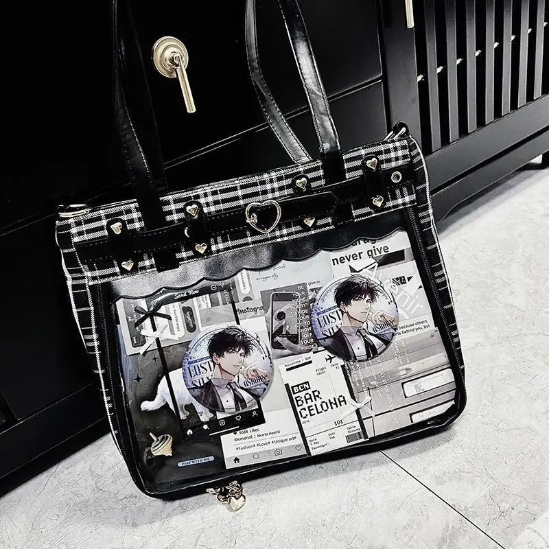 新しいオリジナルサブカルチャーパンクゴスホットティーウルチャンイタバッグストリートトレンドレディース大容量Y2Kトートバッグファッションショルダーバッグ