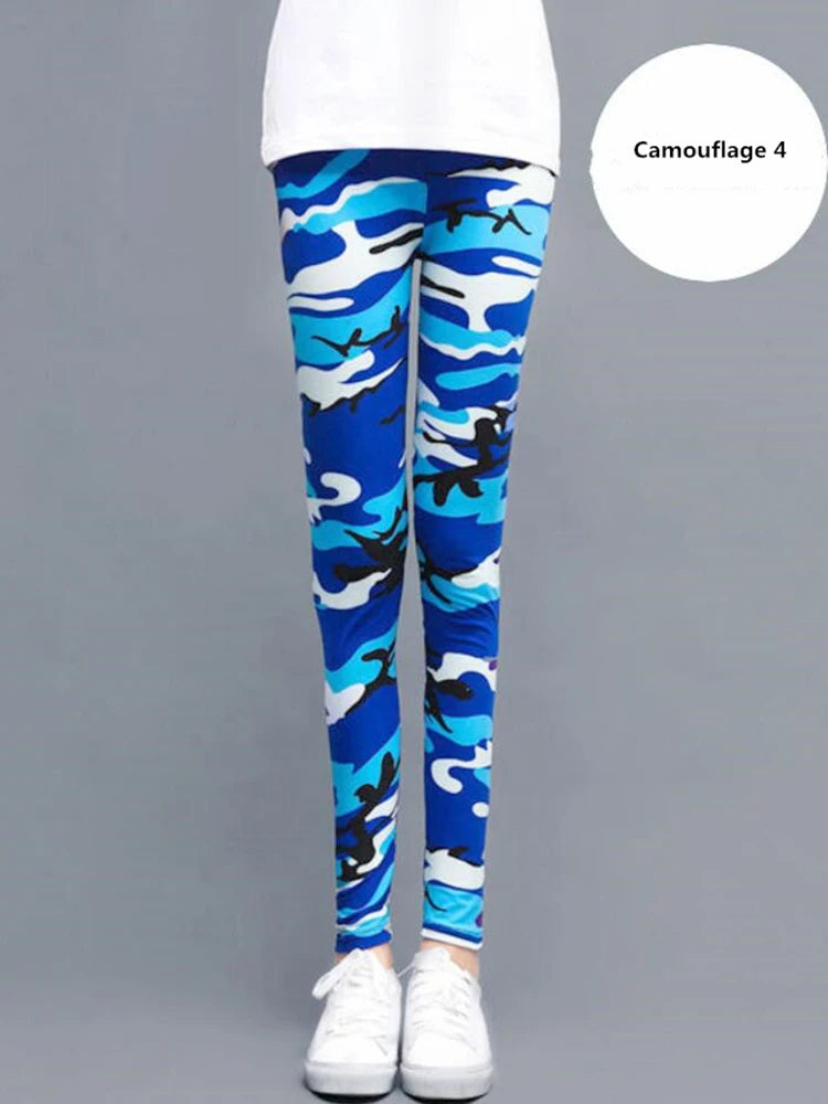 Women Fashion Camouflage Leggings Sexy Print Femme Push Up Pants Casual Camo Sport Workout Fitness Legging