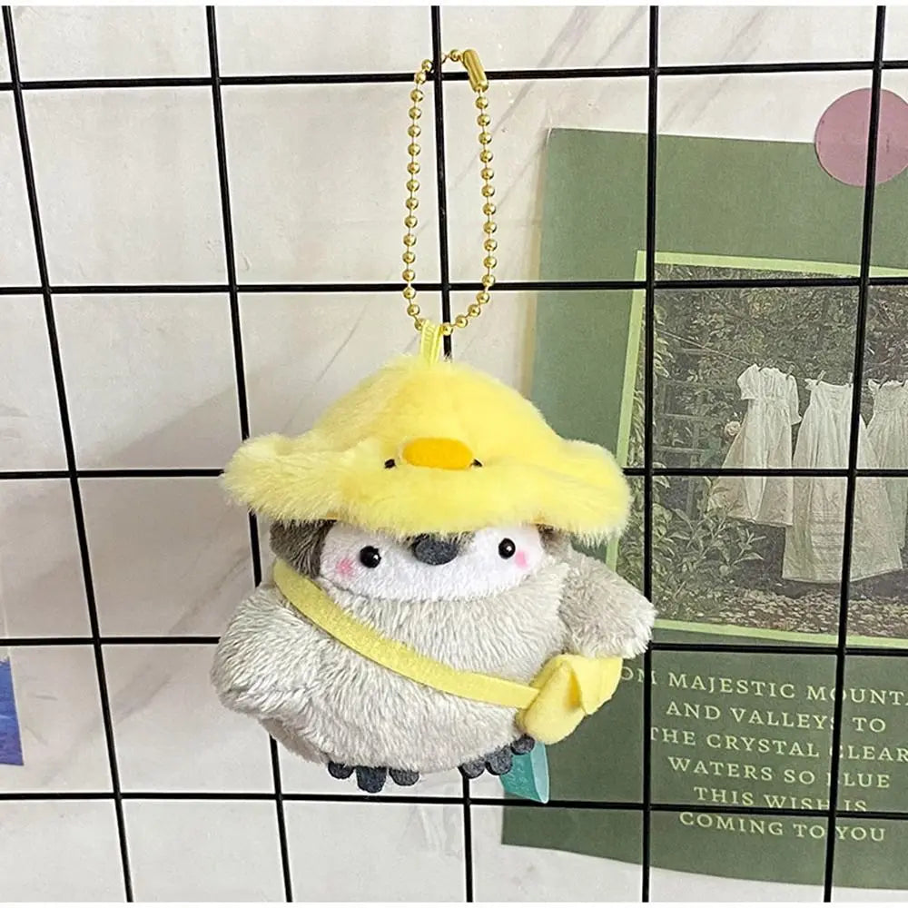 Cute Penguin Plush Key Ring Tourist Hat Penguin Keychain For Girls Gifts Creative School Bag Keychain