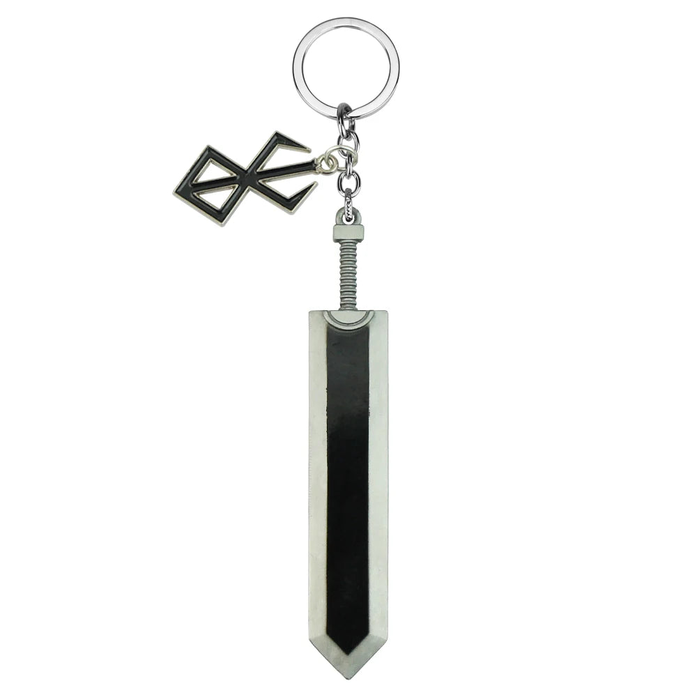 Berserk Anime Keychain Guts Sword Jewelry Set Key Chain Keyrings Keychains for Men Women Accessories Key Ring