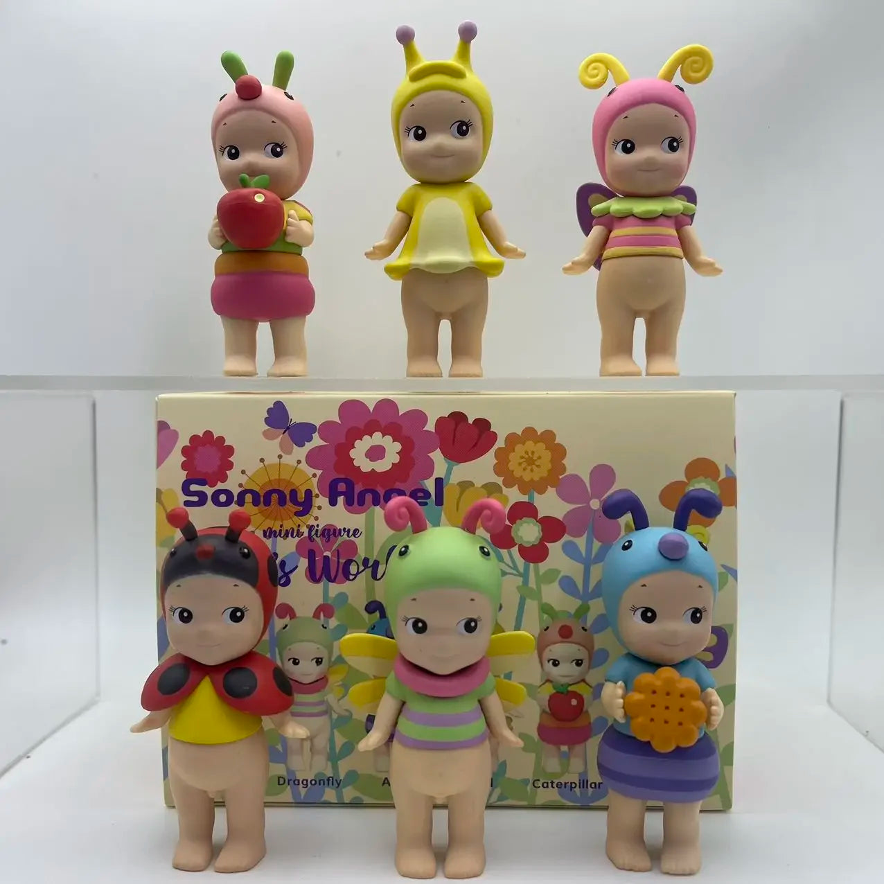 6PCS Sonny Angel Blind Box Mini Figure Bug’S World Limited Series Anime Figures Cute Dolls for Children Christmas Birthday Gift