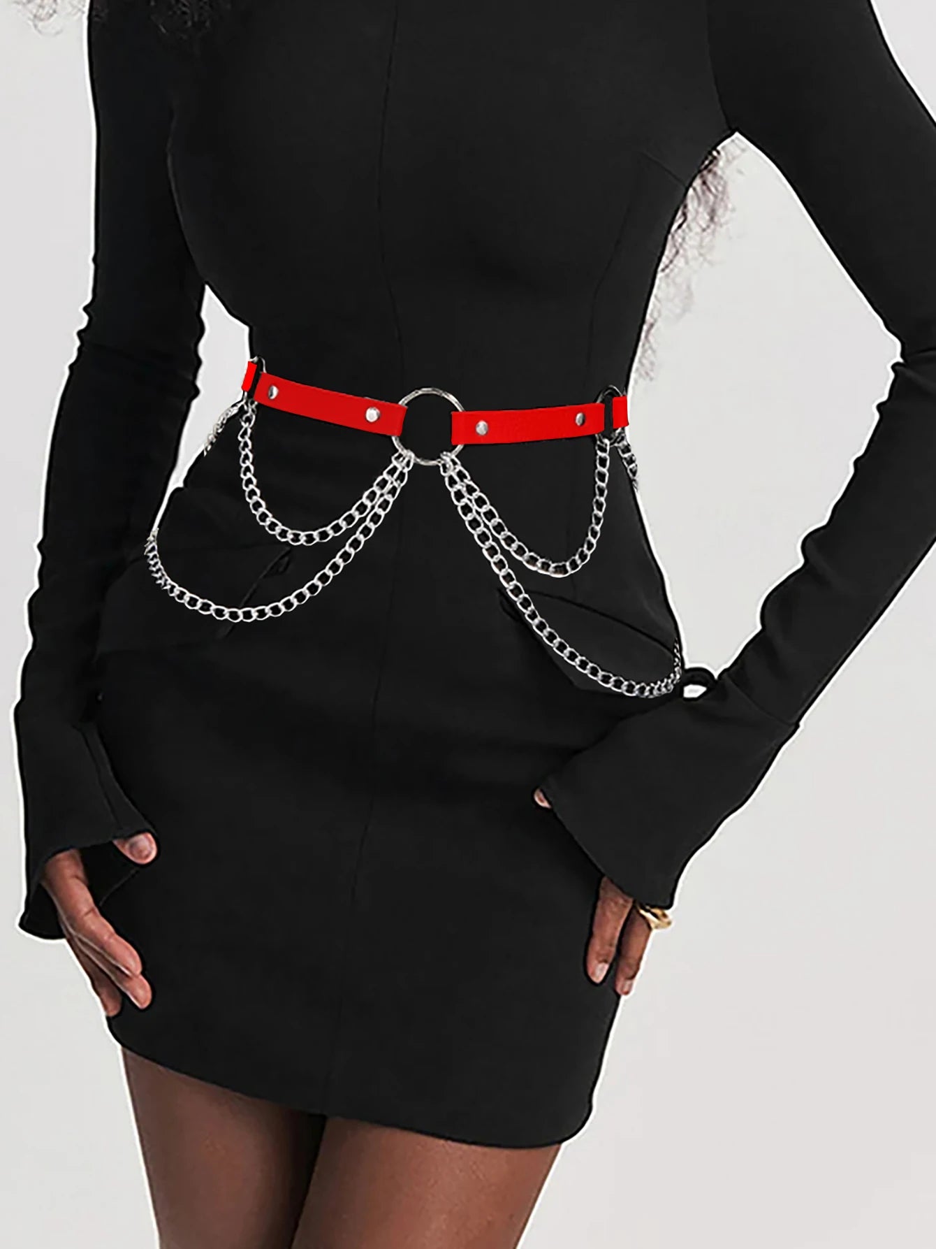  Women Sexy Leather Harness Belt Waist Chain Harness Fashion Waistband Accessory Leisure Punk Gothic Clothing Jewelry Belt