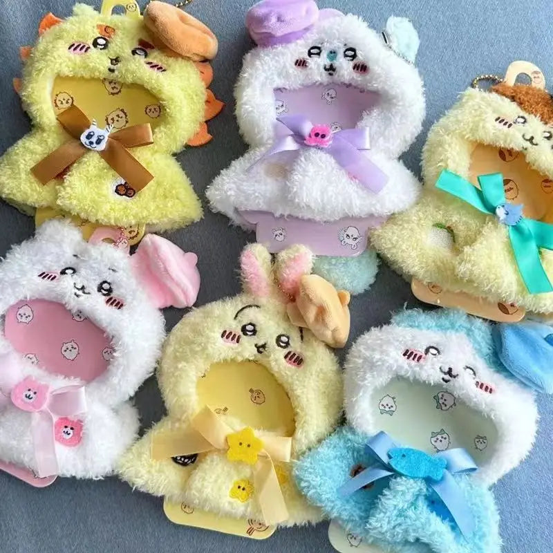 JIYI ChIkawas Cute Little Eight Usaki Flying Squirrel Chestnut Head Pendant Baby Clothes 12cm Doll Cross-dressing Doll Clothes