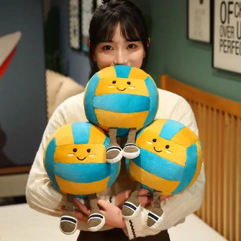 Jellycat New Volleyball Doll Plush Toy Handmade Doll Cartoon Anime Cute Pillow Cushion Home Children's Birthday Gift Doll