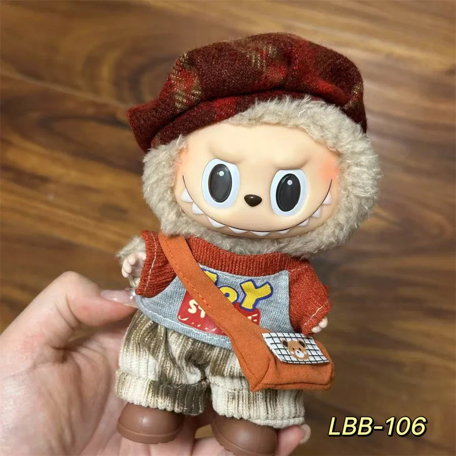 V1 V2 V3 NEW Mini Doll'S Clothes Outfit Accessories for Korea Kpop Exo 17cm Labubu Idol Cool Handsome Clothing Gift