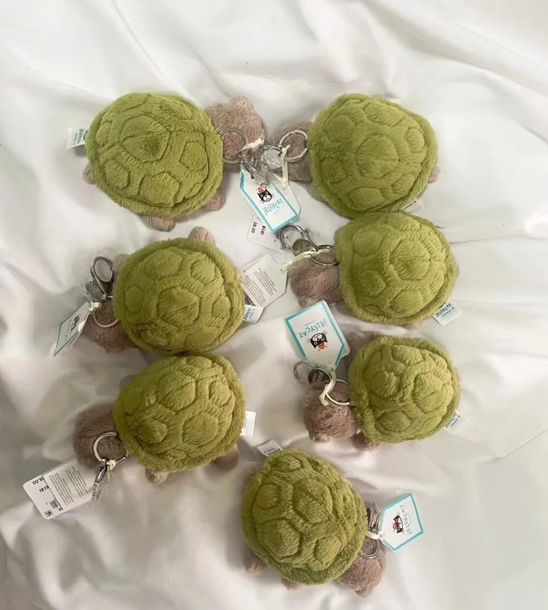 jellycat Mr. Timmy Turtle pendant bag bag charm doll key chain plush turtle toy girl cute gift baby soothing accessories toy