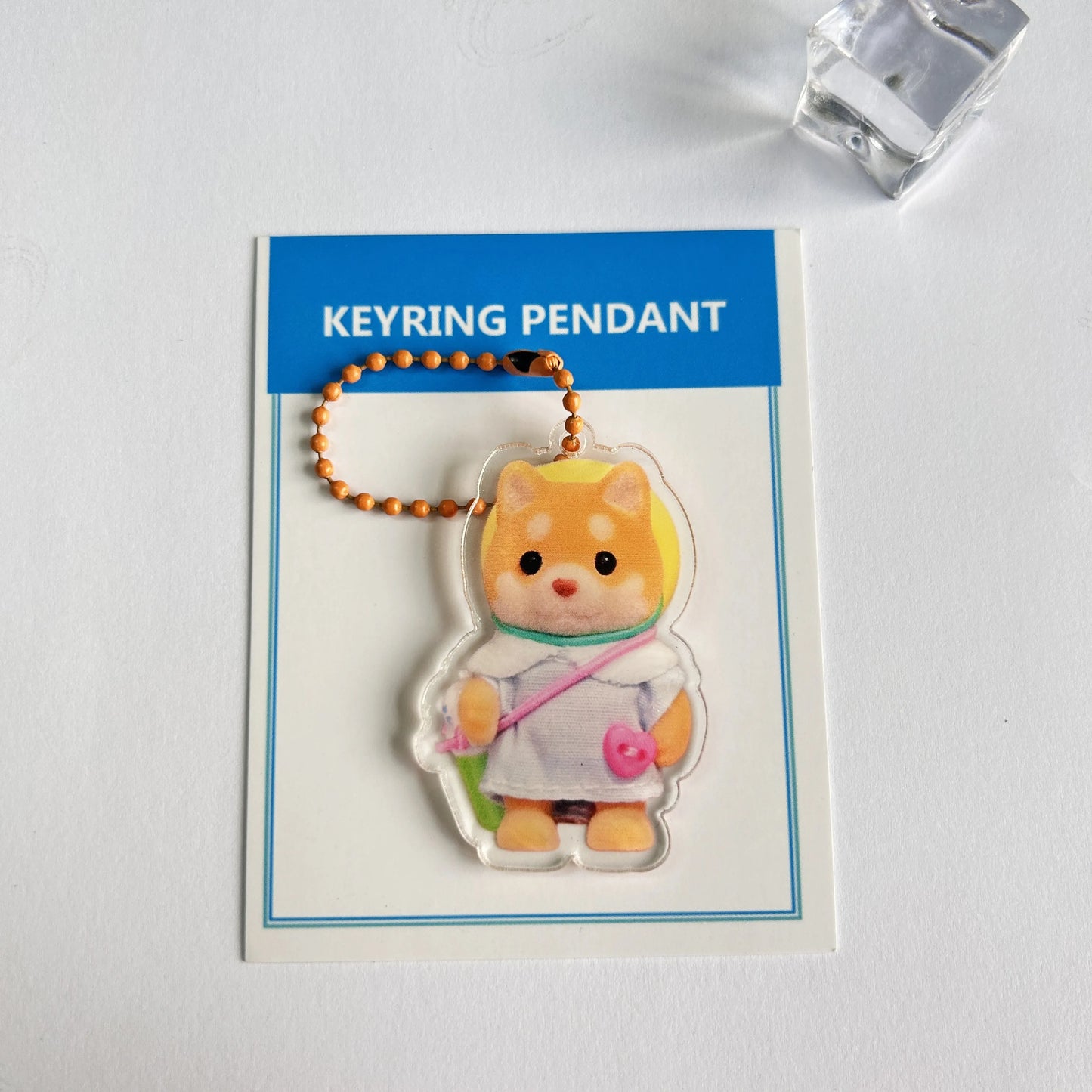 Sylvanian families keychain Cartoon Acrylic Printing Keyring Backpack Pendant Accessories INS Korean Style Decoration Girls Gift