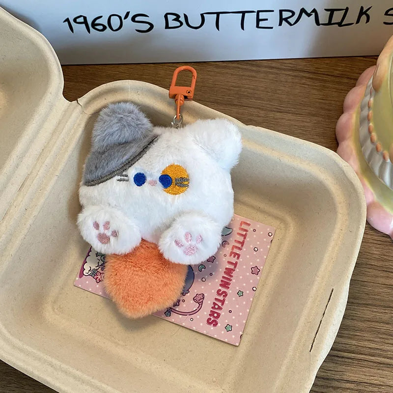 Kawaii Soft Stuffed Animal Little Cat Keychain Plush Bag Car Pendant Keychain DIY Trinket Kids Stuffed Animal Toys