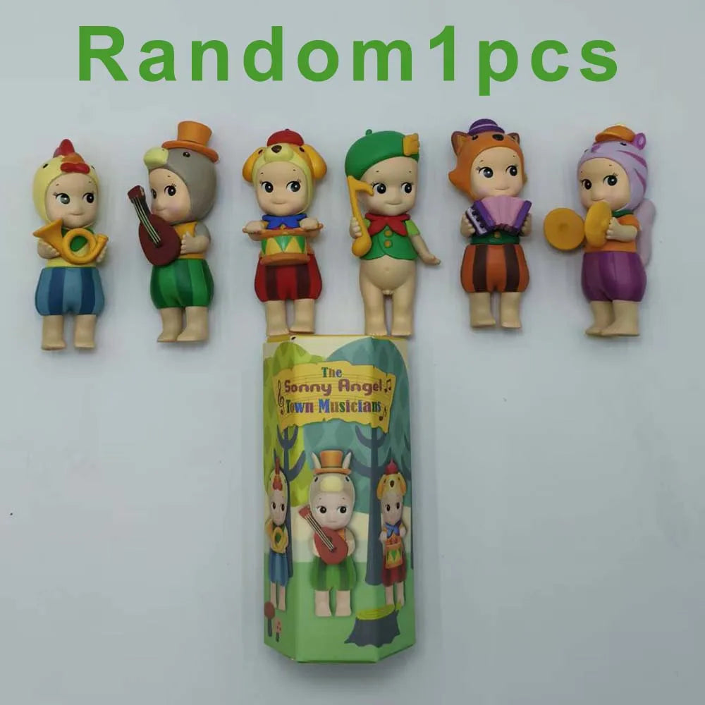 2025 Sonny Angel Blind Box Town Musicians Series Mini Anime Figures Ornaments Dolls Fans Christmas Birthday Gift