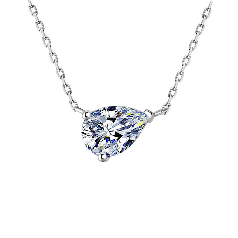 1/3carat Waterdrop Solitaire Moissanite Pendant Necklace with certificate 925 Sterling Silver Pear Cut Diamond Neckchain Woman