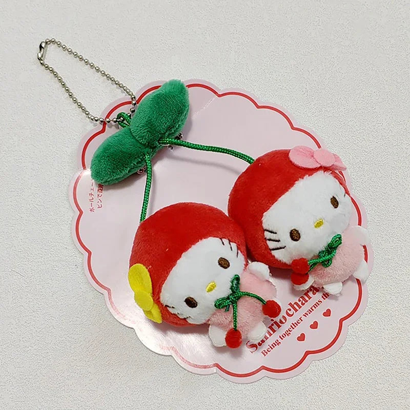 Cherry Sanrio Kawali Kuromi My Sweet Piano Hello Kitty Plush Toy Keychain Brooch Pachacco Backpack Pendant Decoration Girl Gift