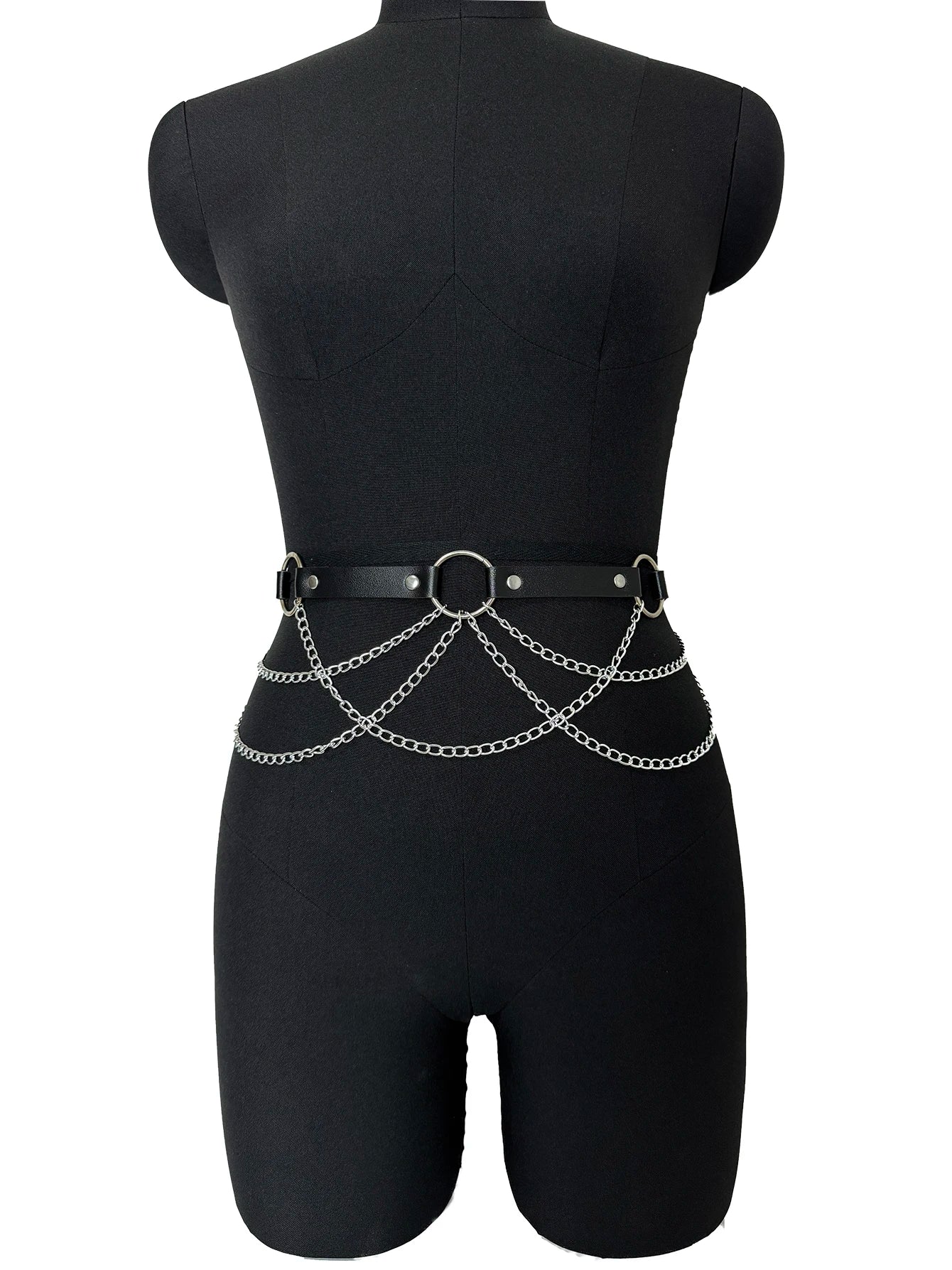  Women Sexy Leather Harness Belt Waist Chain Harness Fashion Waistband Accessory Leisure Punk Gothic Clothing Jewelry Belt