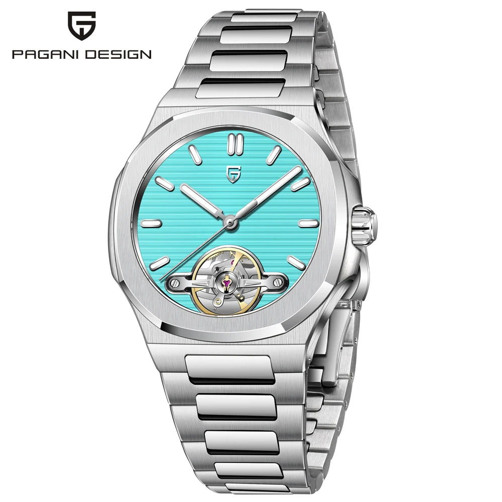 PAGANI DESIGN Tourbillon Men's Watches Mechanical Wristwatches Luxury Automatic Watch Man Luminous AR Sapphire Mirror Men Gift