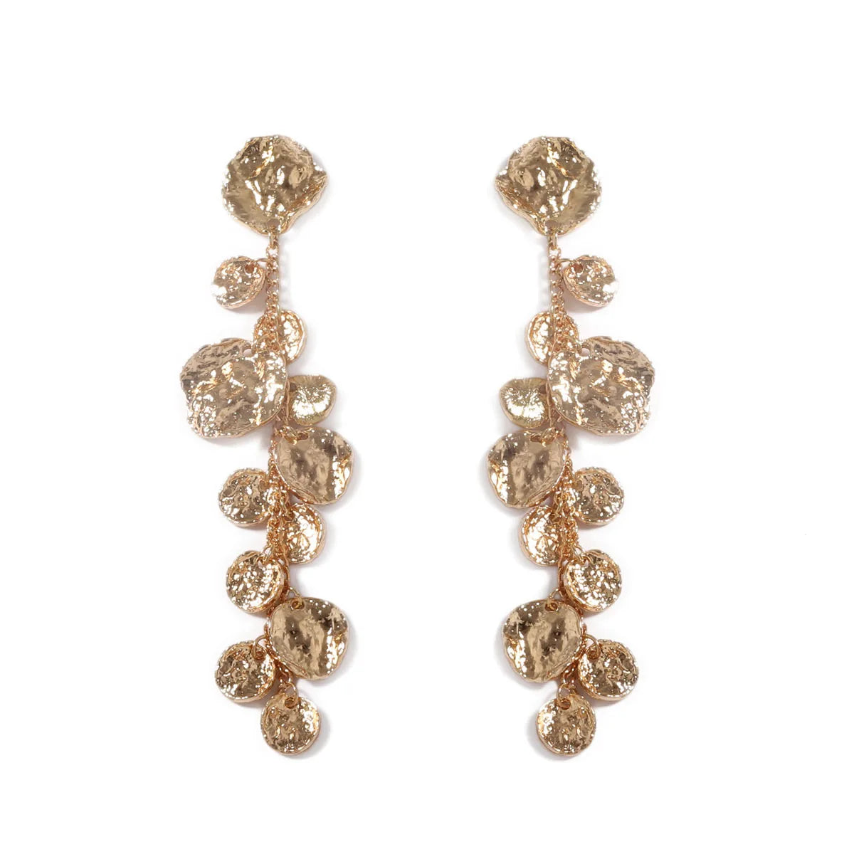 ZAA New Arrival Vintage Metal Long Tassel Earrings for Women Geometric Statement Jewelry Gift