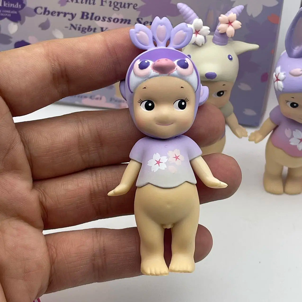 New Sonny Angel Blind Box Mini Figure Cherry Blossom Series Night Version Rabbit Surprise Tideplay Fans Toy Cure Doll Lucky Gift