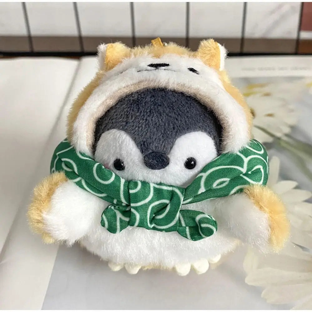Cute Penguin Plush Key Ring Tourist Hat Penguin Keychain For Girls Gifts Creative School Bag Keychain