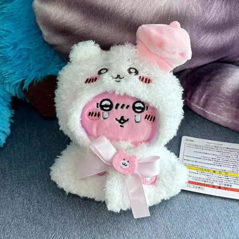 JIYI ChIkawas Cute Little Eight Usaki Flying Squirrel Chestnut Head Pendant Baby Clothes 12cm Doll Cross-dressing Doll Clothes