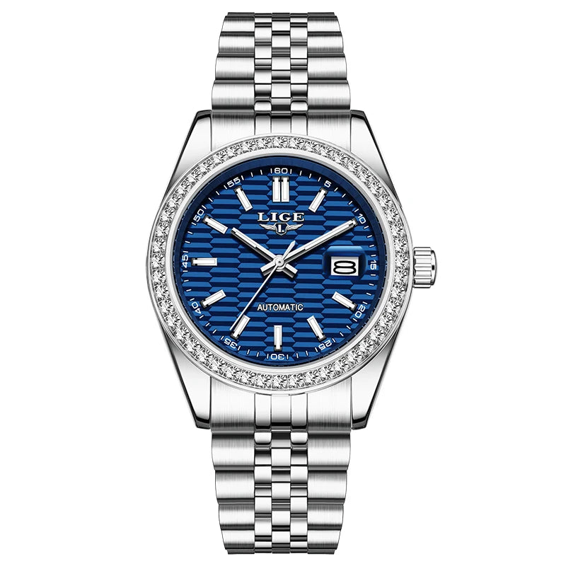 LIGE 2025 New Automatic Watches For Men Business Fashion Mechanical Mens Watch Waterproof Luminous Tourbillon Wristwatch Reloj