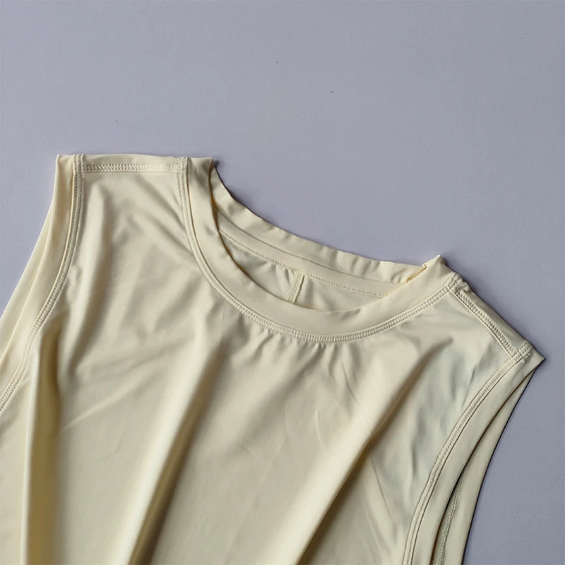 Yoga Suit, Women's Summer Thin Breathable Loose Sports Vest T-shirt Running Training High-end Feeling Temperament Fitness Suit