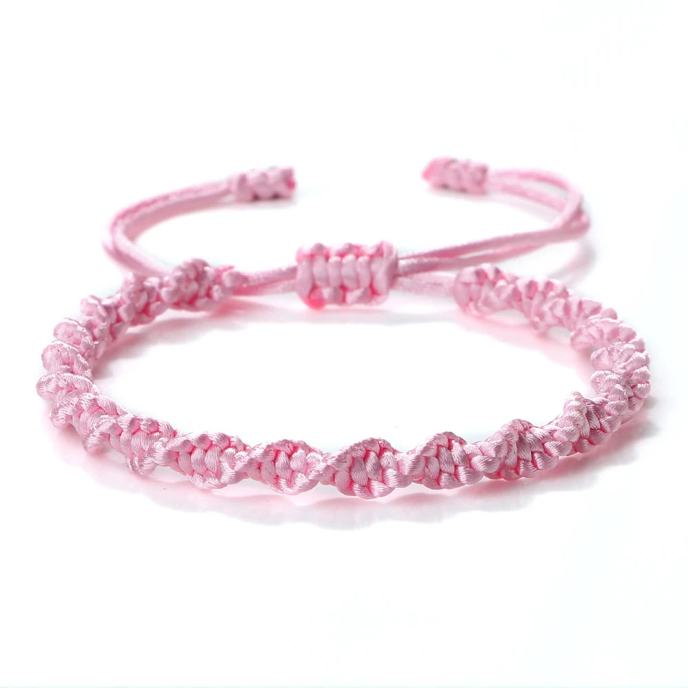 Multicolor Rope Lucky knots Bracelets Women Men Charm Woven Handmade Bangles Braided Adjustable Size Buddhism Jewelry Pulseras