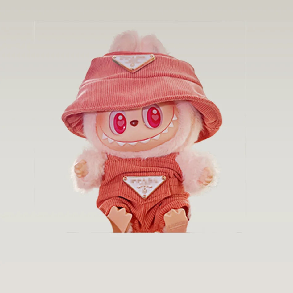 17cm Mini Plush Doll Clothing Korean Kpop Exo Labubu I II Idol Doll Sitting Party Work Pants Clothing Accessories Gifts