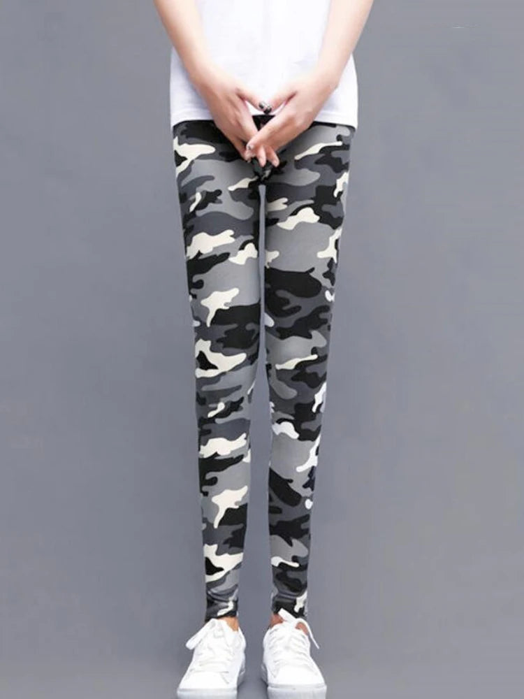 Women Fashion Camouflage Leggings Sexy Print Femme Push Up Pants Casual Camo Sport Workout Fitness Legging