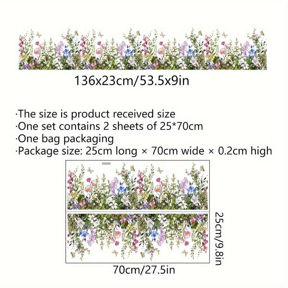 2 Sheets Wall Stickers - Floral and Botanical Designs for Effortless Home Ambiance for Bedroom, Living Room, Entryway