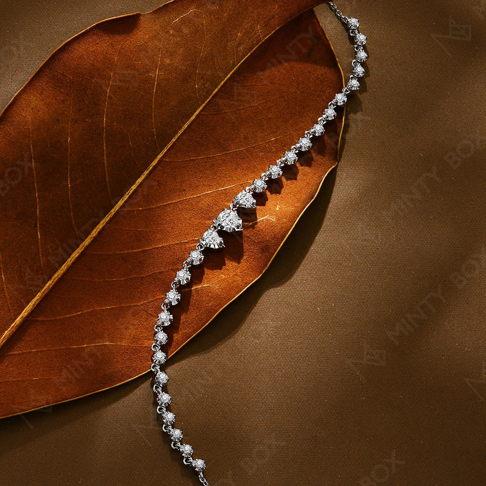 MINTYBOX S925 Sterling Silver Moissanite Snake D VVS1 Lab Diamond 18k Plated 45cm Necklaces for Women Birthday Jewelry Gift