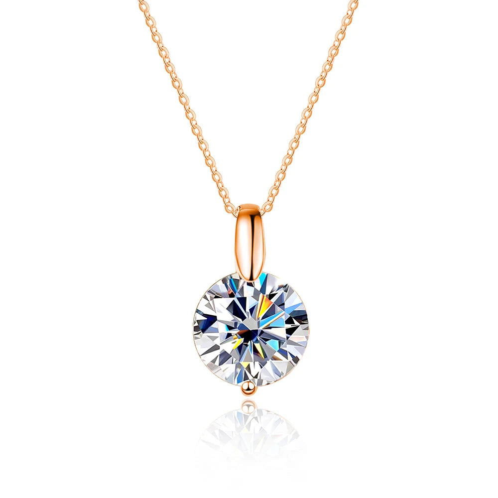 KNOBSPIN D VVS1 Moissanite Necklace Diamond Pandent 1-3ct GRA Certified s925 Sterling Silver 18k Necklaces for Women Dainty Gift
