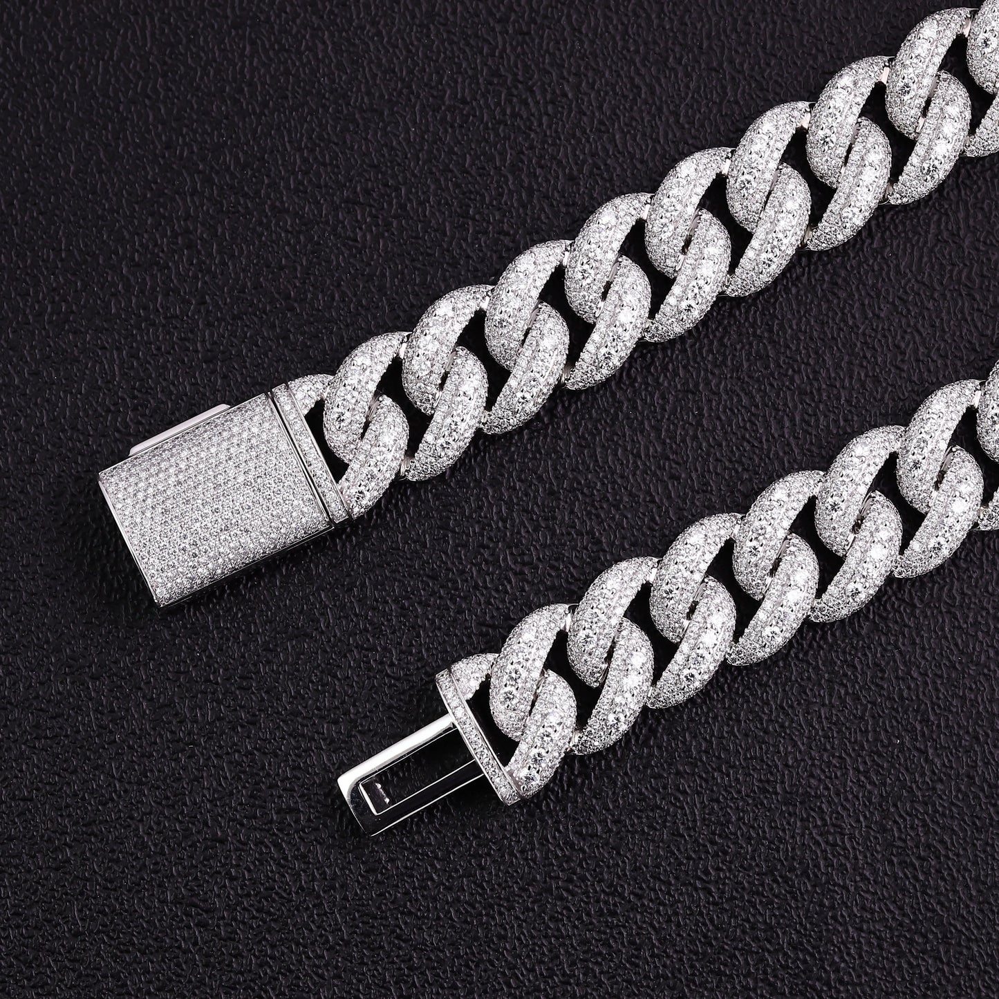 Provence Moissanite Cuban Chain Necklace for Men S925 Silver Thick 18mm Miami Cuban Link Choker for Women Hip Hop Custom Jewelry