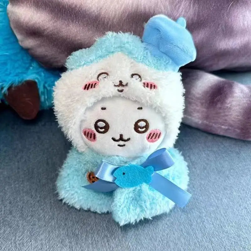 JIYI ChIkawas Cute Little Eight Usaki Flying Squirrel Chestnut Head Pendant Baby Clothes 12cm Doll Cross-dressing Doll Clothes