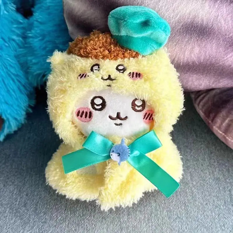 JIYI ChIkawas Cute Little Eight Usaki Flying Squirrel Chestnut Head Pendant Baby Clothes 12cm Doll Cross-dressing Doll Clothes