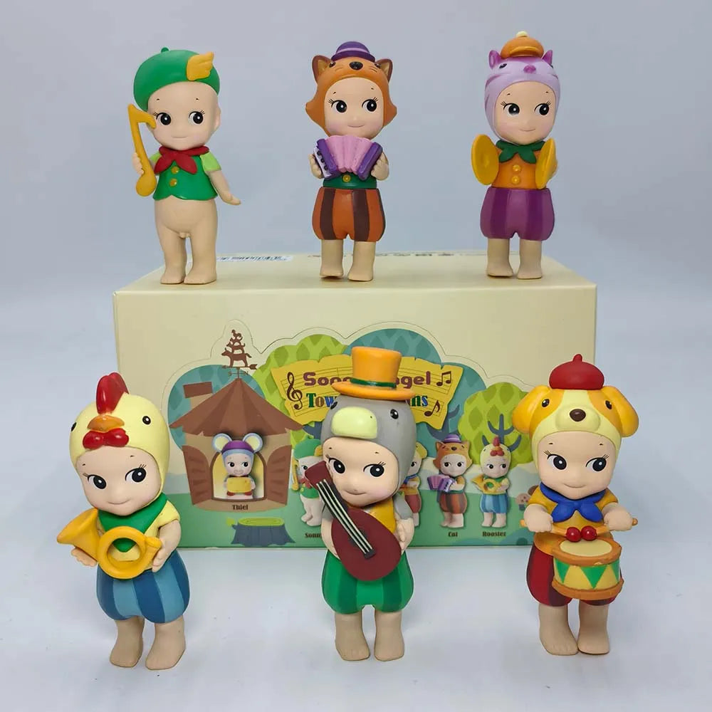 2025 Sonny Angel Blind Box Town Musicians Series Mini Anime Figures Ornaments Dolls Fans Christmas Birthday Gift