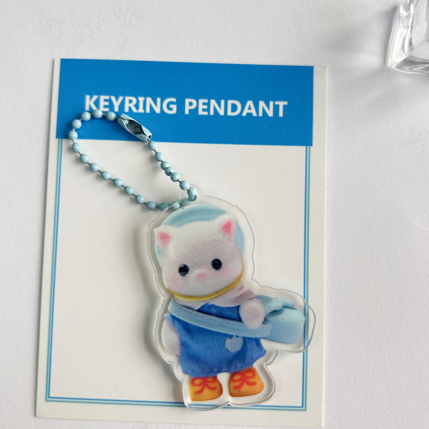Sylvanian families keychain Cartoon Acrylic Printing Keyring Backpack Pendant Accessories INS Korean Style Decoration Girls Gift