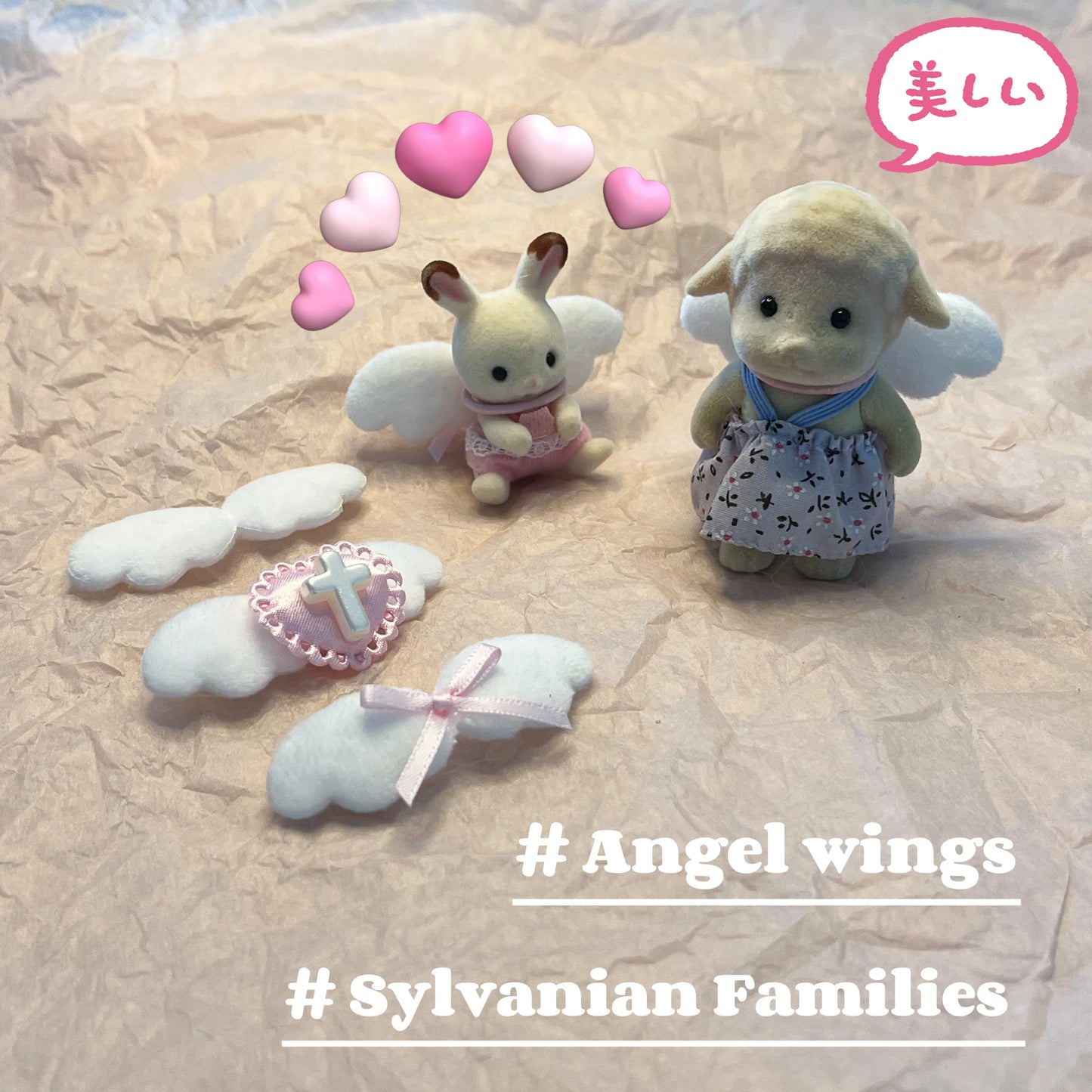Calico Critters Clothes Anime Figure Doll Mini Accessory Angel wings Doll Clothes Accessory