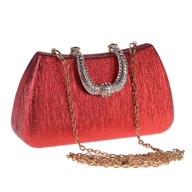 2024 Evening Clutch Luxury Women Gold Shoulder Bags Fashion Chain Handbag Dinner Handbag Wedding Cocktail Party Coin Purse