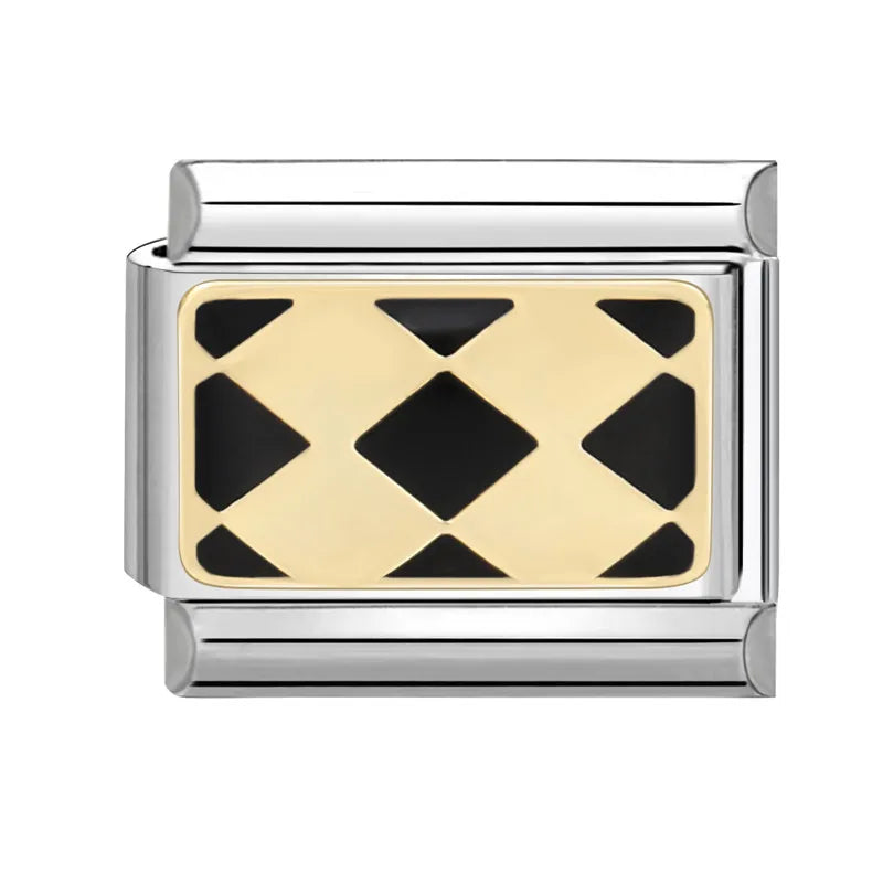 Fashion Charm Bracelet Checkerboard Panda Elephant Charm Italian Links Fit 9mm Bracelet Stainless Steel DIY Making Jewelry