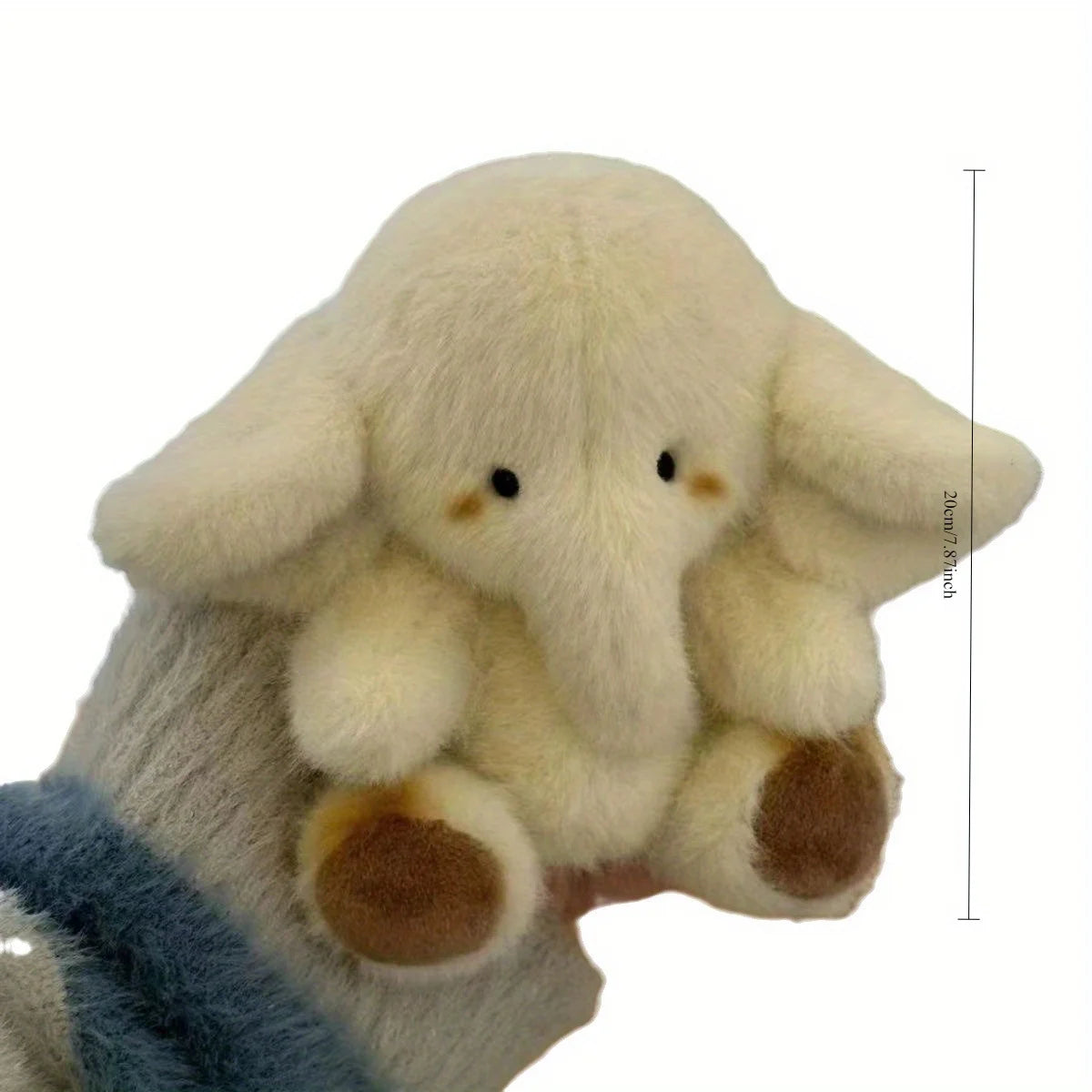 1pc Adorable Big Ears Baby Elephant Plush Toy, Soft Polyester Furry Elephant Doll Pendant, Perfect for Birthday Gift