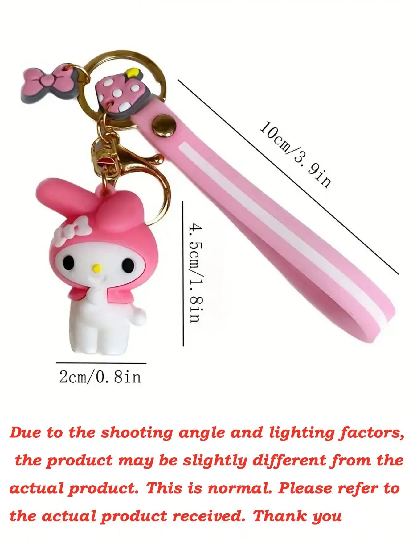 1Pc Adorable Cartoon Kuromi Hello Kitty Keychain - Y2K Style PVC with Cute Design for Women- Schoolbag Decor Accessory
