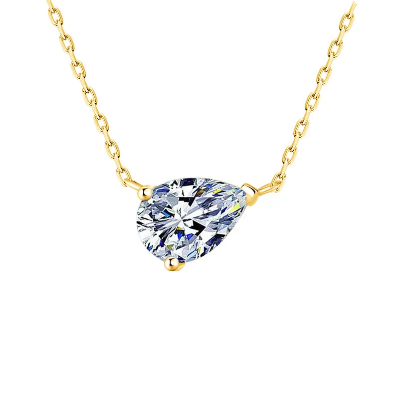 1/3carat Waterdrop Solitaire Moissanite Pendant Necklace with certificate 925 Sterling Silver Pear Cut Diamond Neckchain Woman