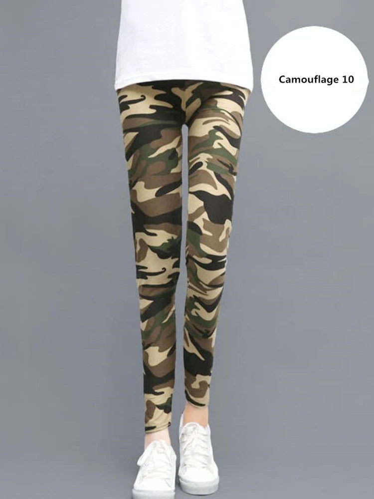 Women Fashion Camouflage Leggings Sexy Print Femme Push Up Pants Casual Camo Sport Workout Fitness Legging