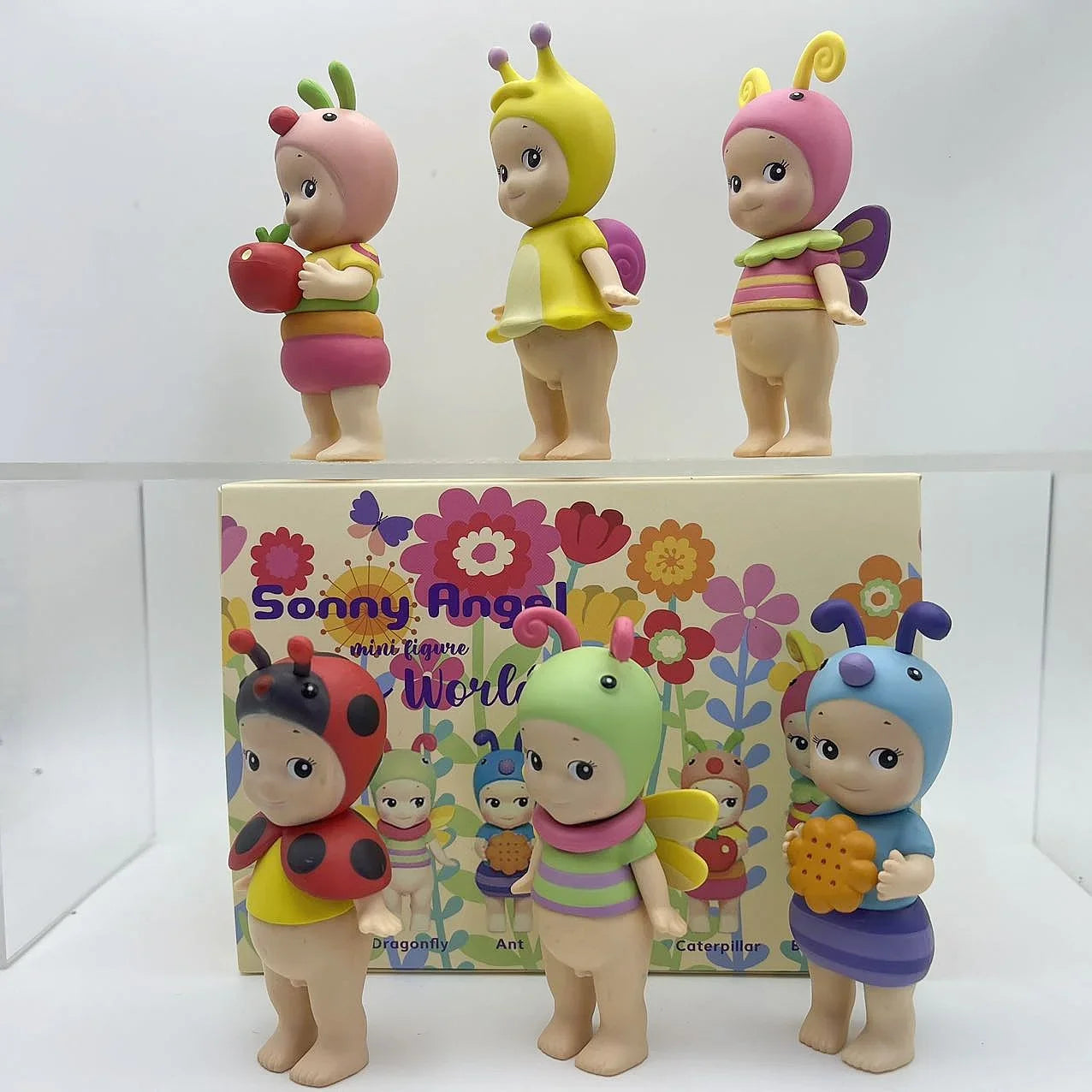 6PCS Sonny Angel Blind Box Mini Figure Bug’S World Limited Series Anime Figures Cute Dolls for Children Christmas Birthday Gift