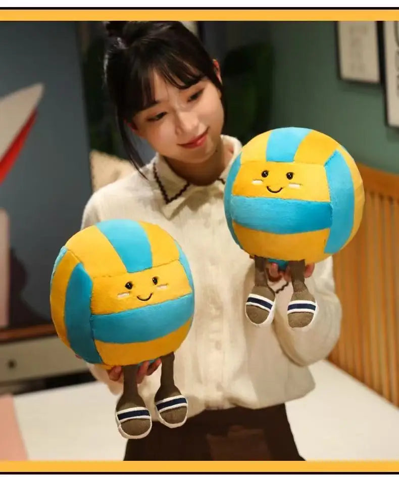 Jellycat New Volleyball Doll Plush Toy Handmade Doll Cartoon Anime Cute Pillow Cushion Home Children's Birthday Gift Doll
