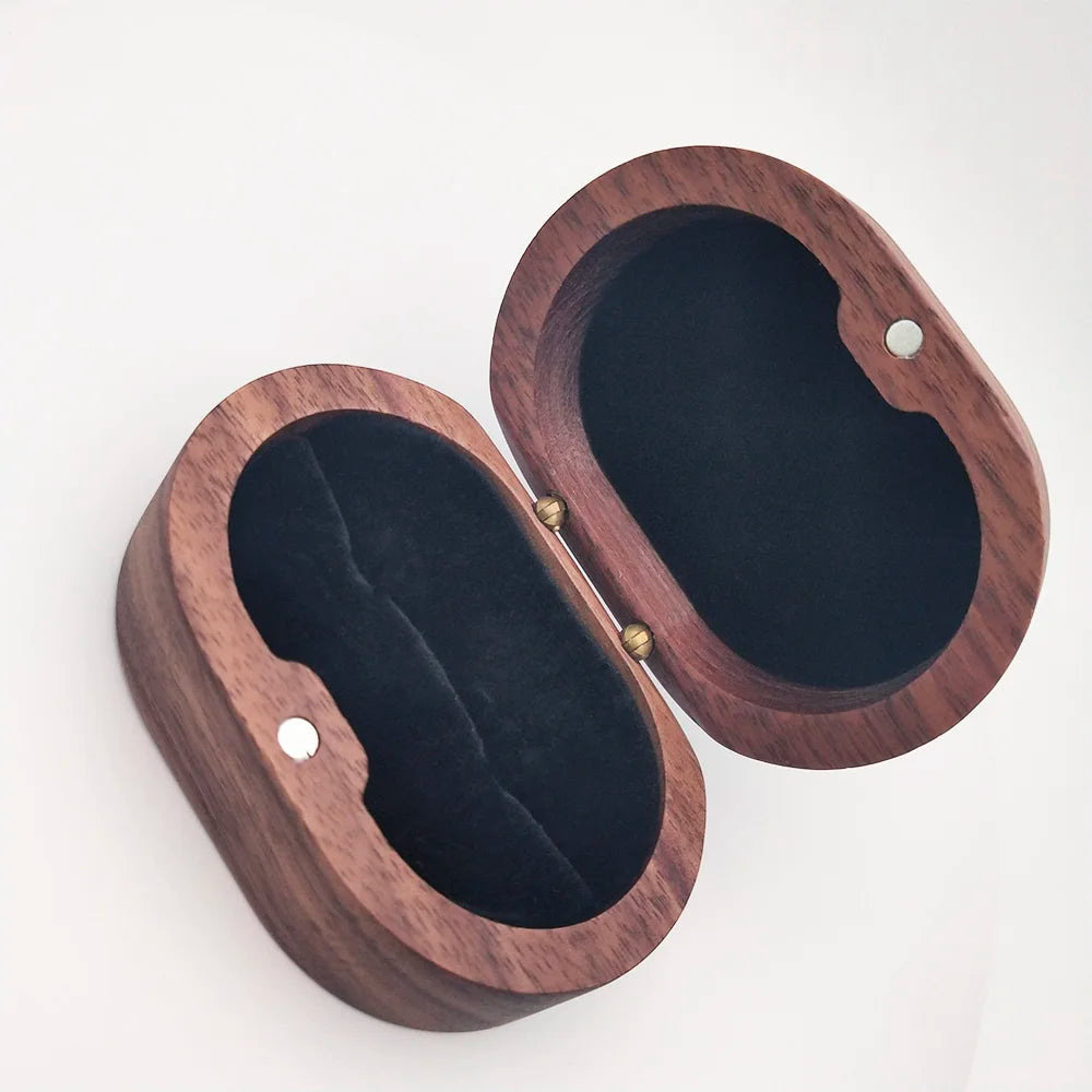 Tangula Custom Men's Stainless Steel Cufflinks For Groom Initials Cufflinks With Oak Gift Box Wedding Bridegroom Jewelry Gift